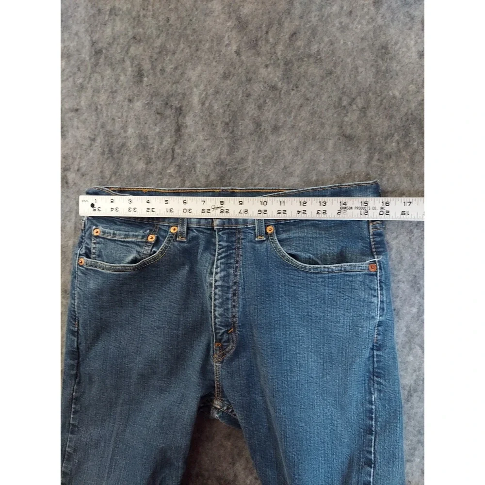 Levis 505 Jeans Mens 32x33 Blue Straight Fit Regular Medium Wash Tag size‎ 34x34